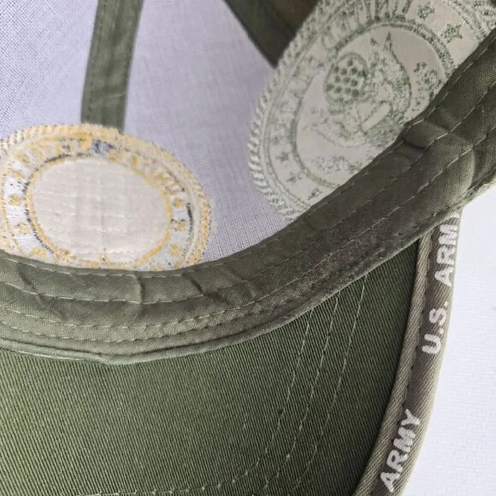 U.S. ARMY Green Adjustable Cap Hat Officially Licensed‎ U.S. WARRIORS Logo Seal